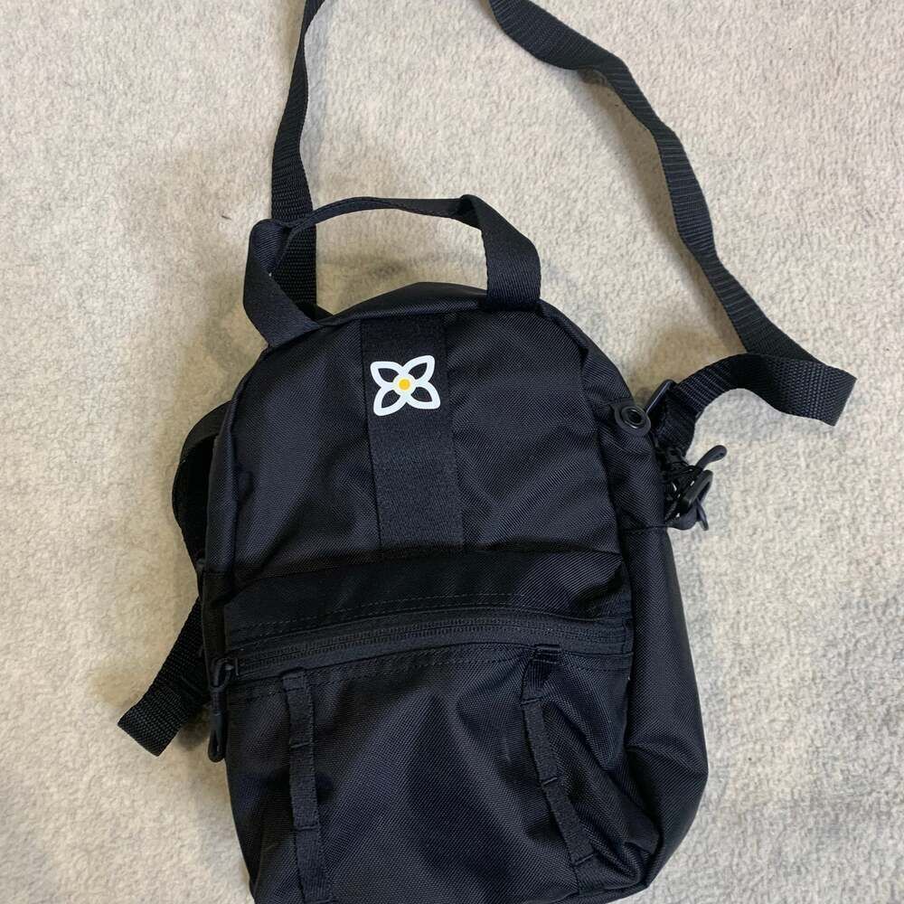 Sherpani Logan Mini Backpack - Black with Flower Embroidery